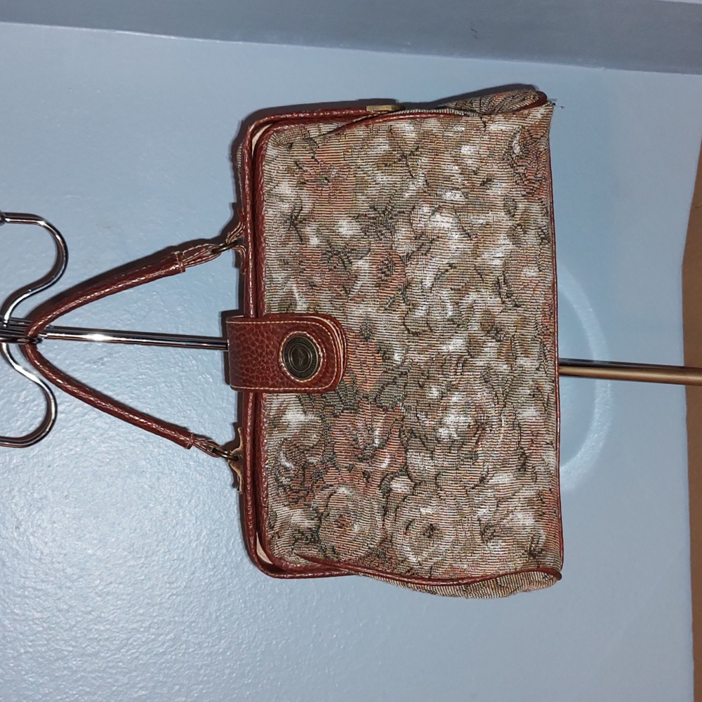 Vintage Capezio Floral Tapestry Handbag